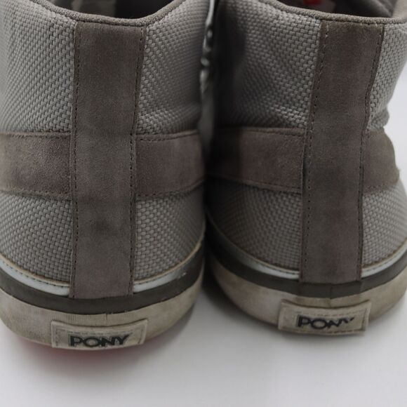 Pony Feed The Cat Mid Gray Vintage Sneakers Retro Casual Fabric US 13 Men - Picture 7 of 11